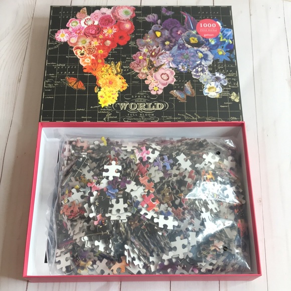 Floral World Map puzzle - Picture 2 of 3